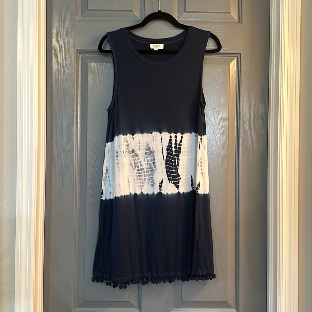 Umgee Dress Navy + Tie Dye size Medium